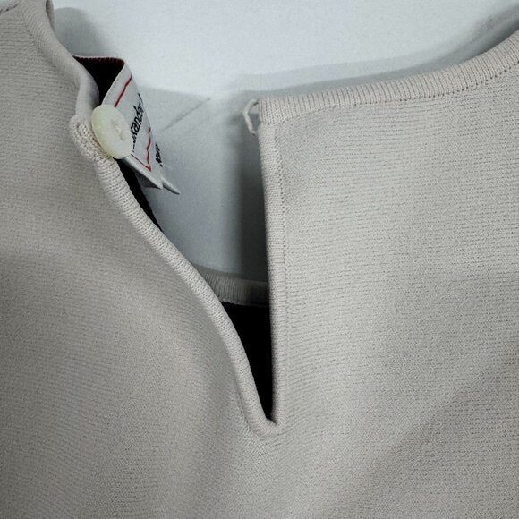 Alexander McQueen Ivory Fit-and-Flare Dress with Black Branch Embroidery - Picture 5 of 8